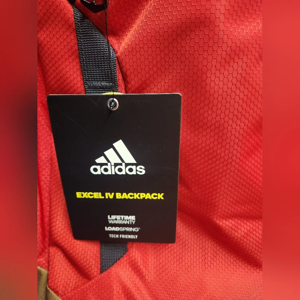 NWT Adidas Unisex Excel 4 Backpack Red/Bk